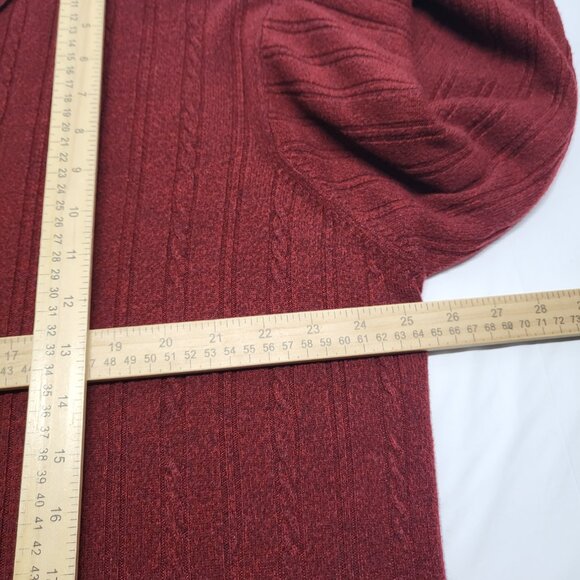 Vintage Dockers Mens Sweater Polo 3XLT Cable Knit Long Sleeve Collar Burgandy - Picture 11 of 12